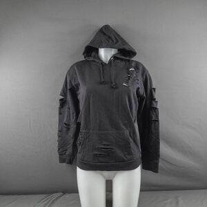 Romeo Juliet Hoodie Sweatshirt Small Black Edgy Indie Y2K Grunge Rock NEW